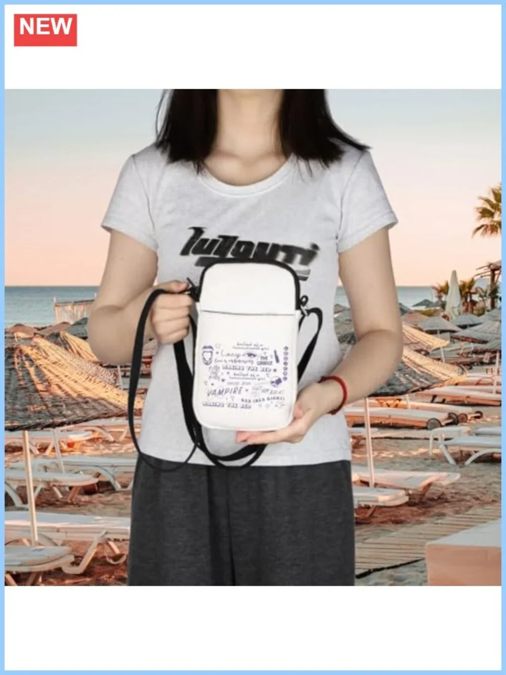 Canvas Crossbody Bag Pouch Singer Album Music Gift